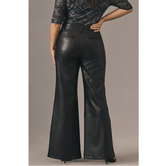 Anthropologie The Naomi Wide-Leg Flare Pants by Maeve: Faux Leather Edition - Picture 10 of 11